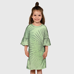 Платье клеш для девочки В джунгли, цвет: 3D-принт — фото 2
