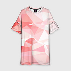 Платье клеш для девочки Pink abstraction, цвет: 3D-принт