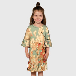 Платье клеш для девочки Flowers, цвет: 3D-принт — фото 2