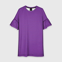 Платье клеш для девочки Фиолетовая волна, цвет: 3D-принт