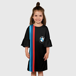 Платье клеш для девочки BMW, цвет: 3D-принт — фото 2