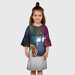 Платье клеш для девочки THE DOCTOR, цвет: 3D-принт — фото 2
