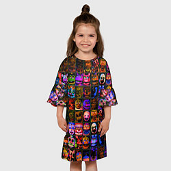 Платье клеш для девочки Five Nights At Freddy's, цвет: 3D-принт — фото 2