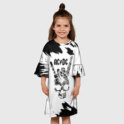 Платье клеш для девочки ACDC, цвет: 3D-принт — фото 2