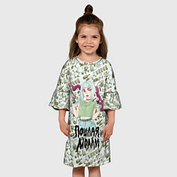 Платье клеш для девочки Пошлая Молли, цвет: 3D-принт — фото 2