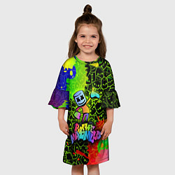 Платье клеш для девочки Marshmello Oko, цвет: 3D-принт — фото 2