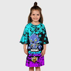 Платье клеш для девочки Brawl stars 8-BIT, цвет: 3D-принт — фото 2