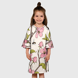 Платье клеш для девочки САКУРА, цвет: 3D-принт — фото 2