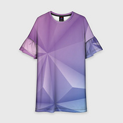 Платье клеш для девочки Геометрический градиент, цвет: 3D-принт