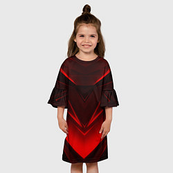Платье клеш для девочки GEOMETRY STRIPES, цвет: 3D-принт — фото 2