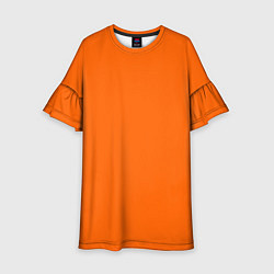 Платье клеш для девочки Цвет апельсиновая корка, цвет: 3D-принт