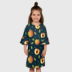 Платье клеш для девочки Фруктовый арт, цвет: 3D-принт — фото 2
