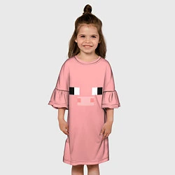 Платье клеш для девочки Minecraft Pig, цвет: 3D-принт — фото 2
