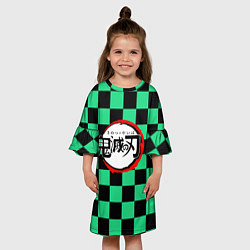 Платье клеш для девочки KIMETSU NO YAIBA, цвет: 3D-принт — фото 2