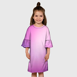 Платье клеш для девочки Нежный фиолет, цвет: 3D-принт — фото 2