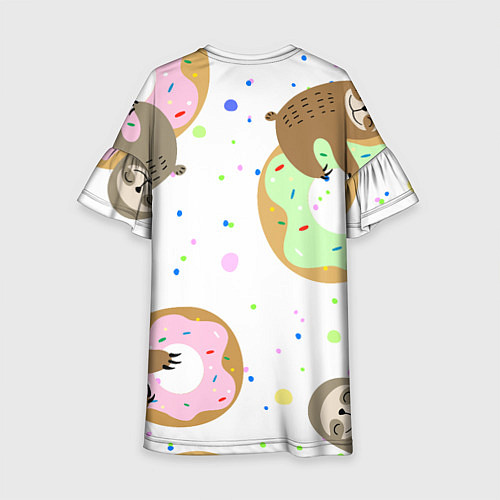 Детское платье Милый Ленивец / 3D-принт – фото 2