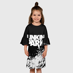Платье клеш для девочки LINKIN PARK 4, цвет: 3D-принт — фото 2