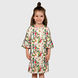 Платье клеш для девочки Краски лета, цвет: 3D-принт — фото 2