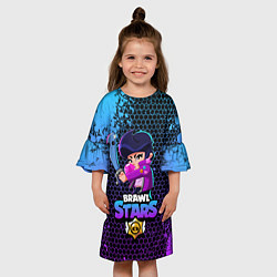 Платье клеш для девочки Brawl Stars BIBI, цвет: 3D-принт — фото 2