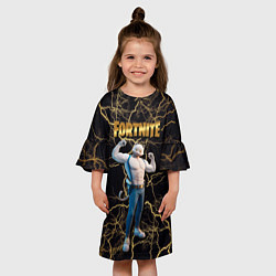 Платье клеш для девочки Meowcles Fortnite 2, цвет: 3D-принт — фото 2