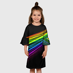 Платье клеш для девочки АБСТРАКЦИЯ, цвет: 3D-принт — фото 2