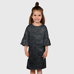 Платье клеш для девочки Черная Бумага, цвет: 3D-принт — фото 2