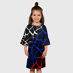 Платье клеш для девочки Россия, цвет: 3D-принт — фото 2