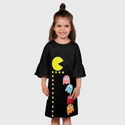 Платье клеш для девочки Pac-man, цвет: 3D-принт — фото 2