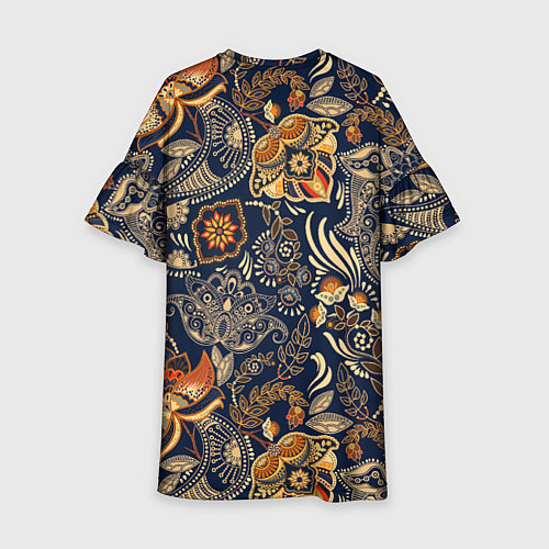 Детское платье Узор орнамент цветы этно / 3D-принт – фото 2