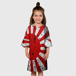 Платье клеш для девочки ЯПОНСКИЙ ФЛАГ, цвет: 3D-принт — фото 2