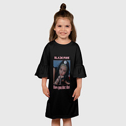 Платье клеш для девочки BLACKPINK - Jennie, цвет: 3D-принт — фото 2