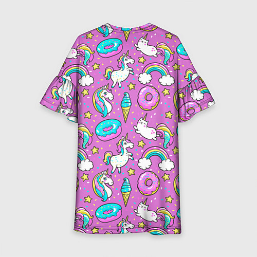 Детское платье Pink unicorn / 3D-принт – фото 2