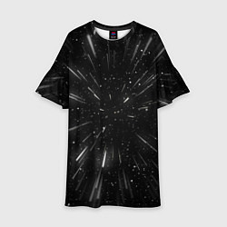 Платье клеш для девочки 3D, Космос, цвет: 3D-принт