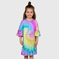 Платье клеш для девочки ЛЕТО, цвет: 3D-принт — фото 2