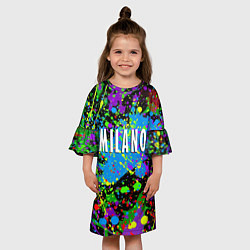 Платье клеш для девочки Milano - abstraction - Italy, цвет: 3D-принт — фото 2