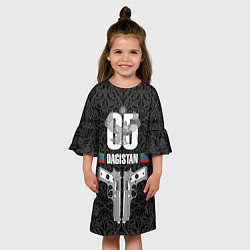 Платье клеш для девочки Дагестан, цвет: 3D-принт — фото 2