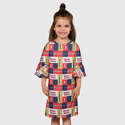 Платье клеш для девочки Паттерн Чудо-женщина, цвет: 3D-принт — фото 2