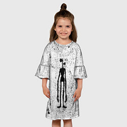 Платье клеш для девочки Сиреноголовый, цвет: 3D-принт — фото 2