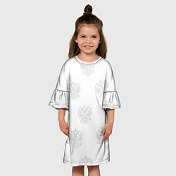 Платье клеш для девочки Герб, цвет: 3D-принт — фото 2