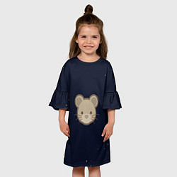 Платье клеш для девочки Ночная мышь, цвет: 3D-принт — фото 2