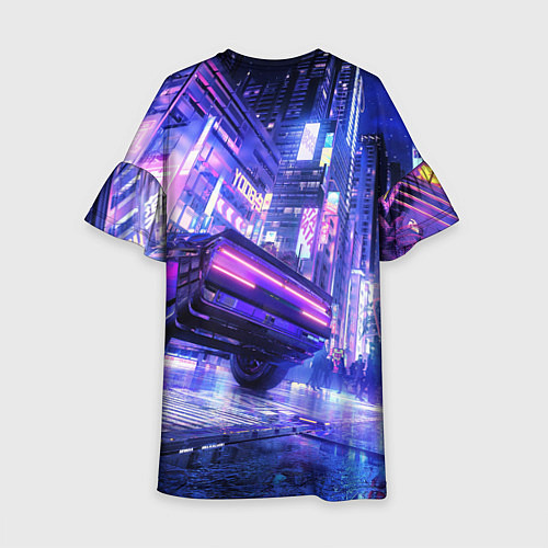 Детское платье Cyberpunk city / 3D-принт – фото 2