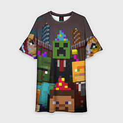 Платье клеш для девочки Minecraft - characters - video game, цвет: 3D-принт