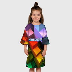 Платье клеш для девочки Minecraft - pattern, цвет: 3D-принт — фото 2