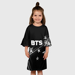 Платье клеш для девочки BTS бойбенд Stars, цвет: 3D-принт — фото 2