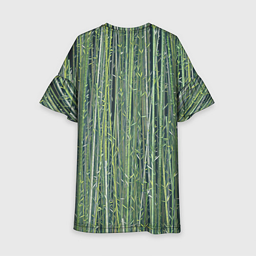 Детское платье Зеленый бамбук / 3D-принт – фото 2