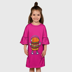 Платье клеш для девочки BURGER, цвет: 3D-принт — фото 2