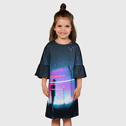 Платье клеш для девочки Mood, цвет: 3D-принт — фото 2
