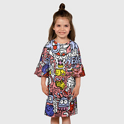Платье клеш для девочки Tosh, цвет: 3D-принт — фото 2