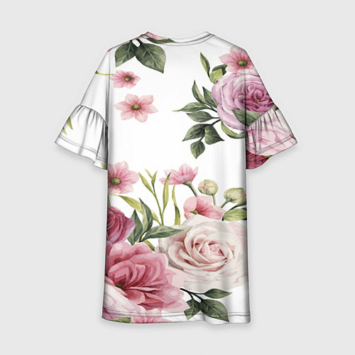 Детское платье Розовые розы / 3D-принт – фото 2