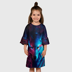 Платье клеш для девочки ЗВЕЗДНЫЙ ВОЛК, цвет: 3D-принт — фото 2